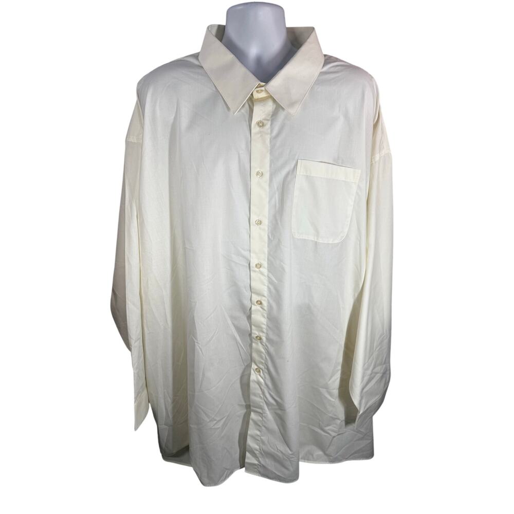 Henry Picard by Don Jonathan White Button Down Shirt Size 22 1/2 37/38